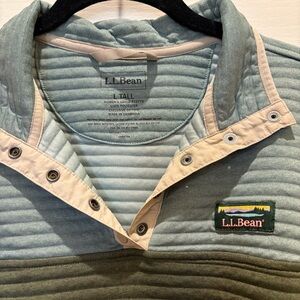 L.L. Bean Women's Airlight Pullover, Colorblock - size large tall
